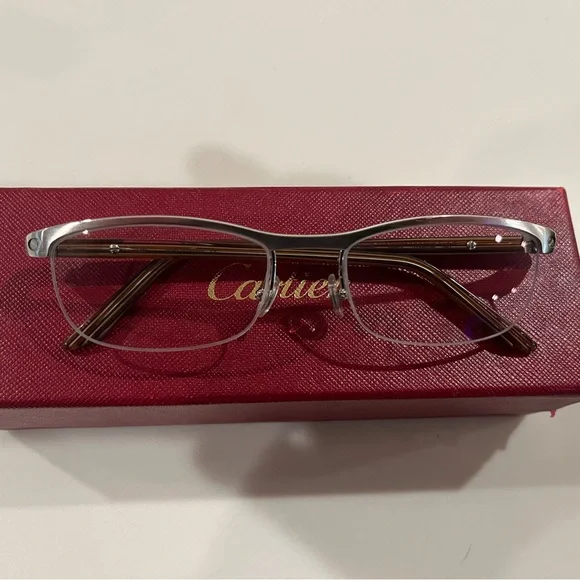 Cartier Silver Unisex Glasses - Picture 7 of 9